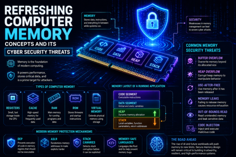 Refreshing Computer Memory Concepts and Its Cyber Security Threats